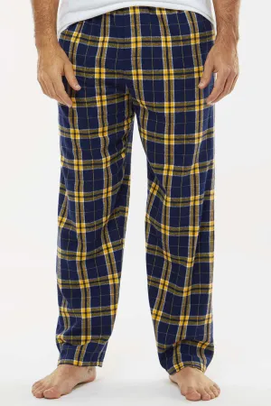 Boxercraft Mens Harley Flannel Pants w/ Pockets - Navy Blue/Gold Clothing Boxercraft