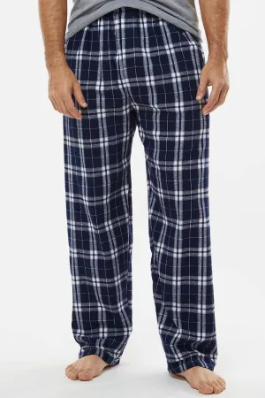 Boxercraft Mens Harley Flannel Pants w/ Pockets - Navy Blue/Silver Grey Clothing Boxercraft