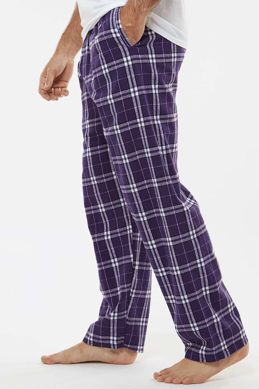 Boxercraft Mens Harley Flannel Pants w/ Pockets - Purple/White Clothing Boxercraft