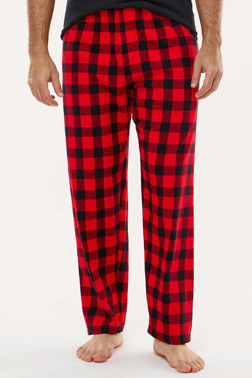 Boxercraft Mens Harley Flannel Pants w/ Pockets - Red/Black Buffalo Clothing Boxercraft