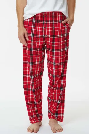 Boxercraft Mens Harley Flannel Pants w/ Pockets - Red/White Clothing Boxercraft