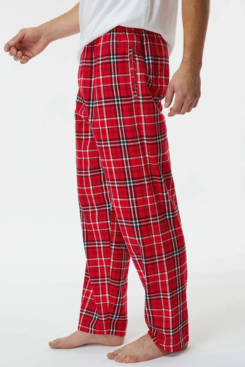 Boxercraft Mens Harley Flannel Pants w/ Pockets - Red/White Clothing Boxercraft