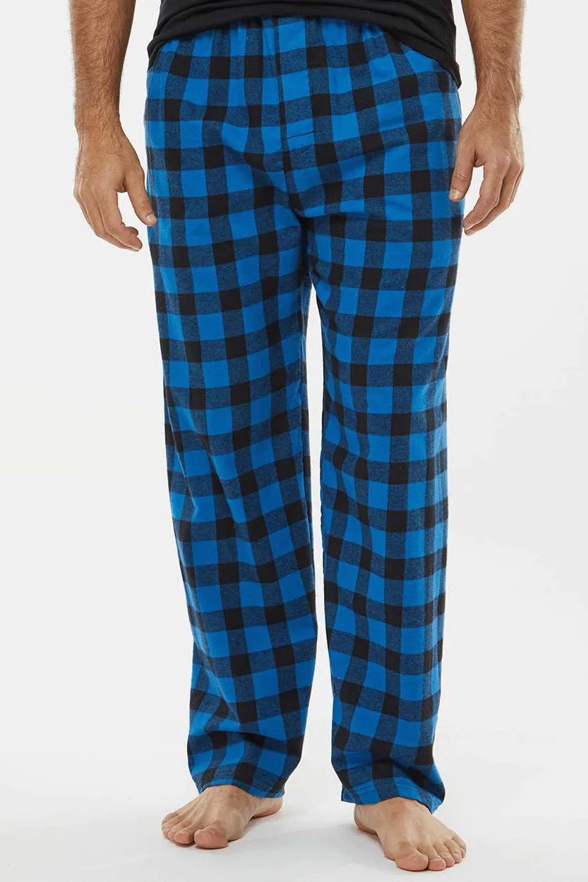 Boxercraft Mens Harley Flannel Pants w/ Pockets - Royal Blue/Black Buffalo Clothing Boxercraft