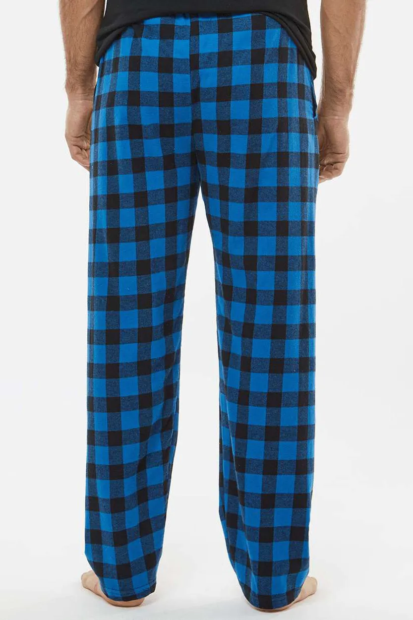 Boxercraft Mens Harley Flannel Pants w/ Pockets - Royal Blue/Black Buffalo Clothing Boxercraft