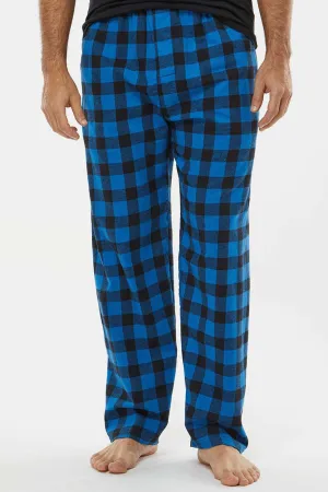 Boxercraft Mens Harley Flannel Pants w/ Pockets - Royal Blue/Black Buffalo Clothing Boxercraft