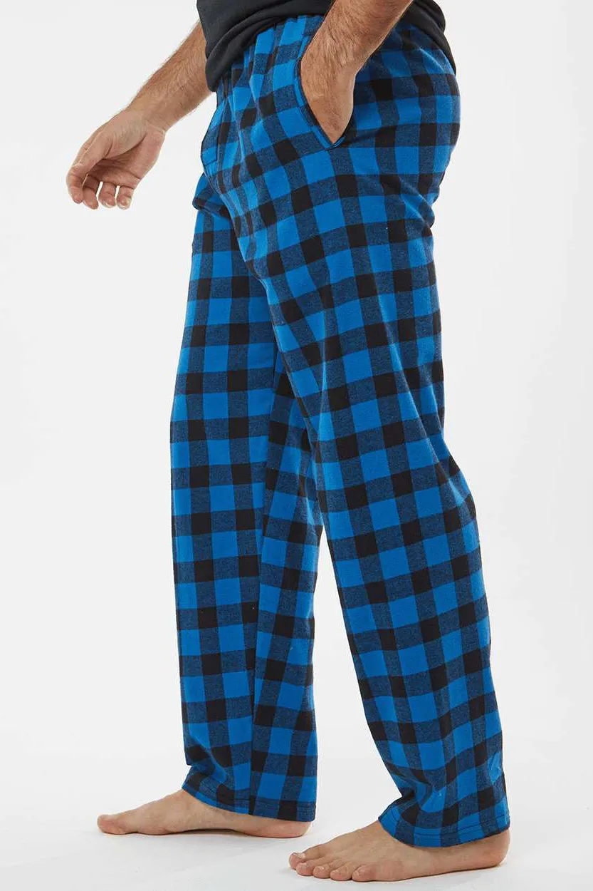 Boxercraft Mens Harley Flannel Pants w/ Pockets - Royal Blue/Black Buffalo Clothing Boxercraft