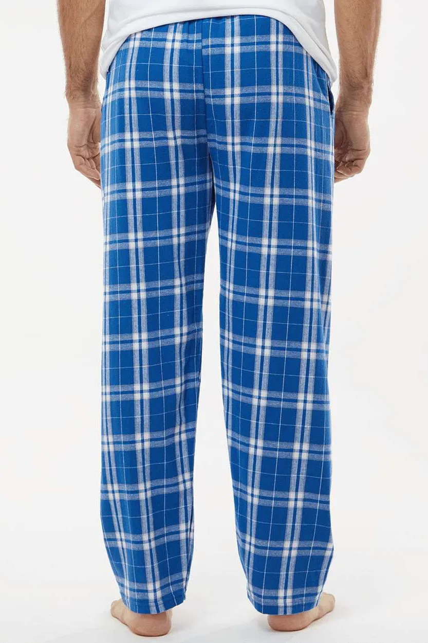 Boxercraft Mens Harley Flannel Pants w/ Pockets - Royal Blue/Silver Grey Clothing Boxercraft