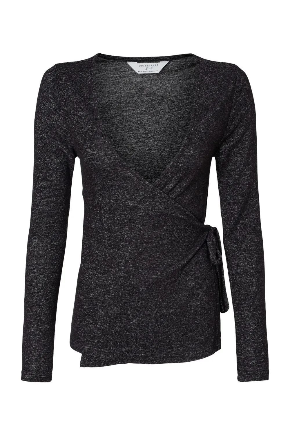 Boxercraft Womens Cuddle Wrap Sweatshirt - Heather Black - Closeout Clothing Boxercraft