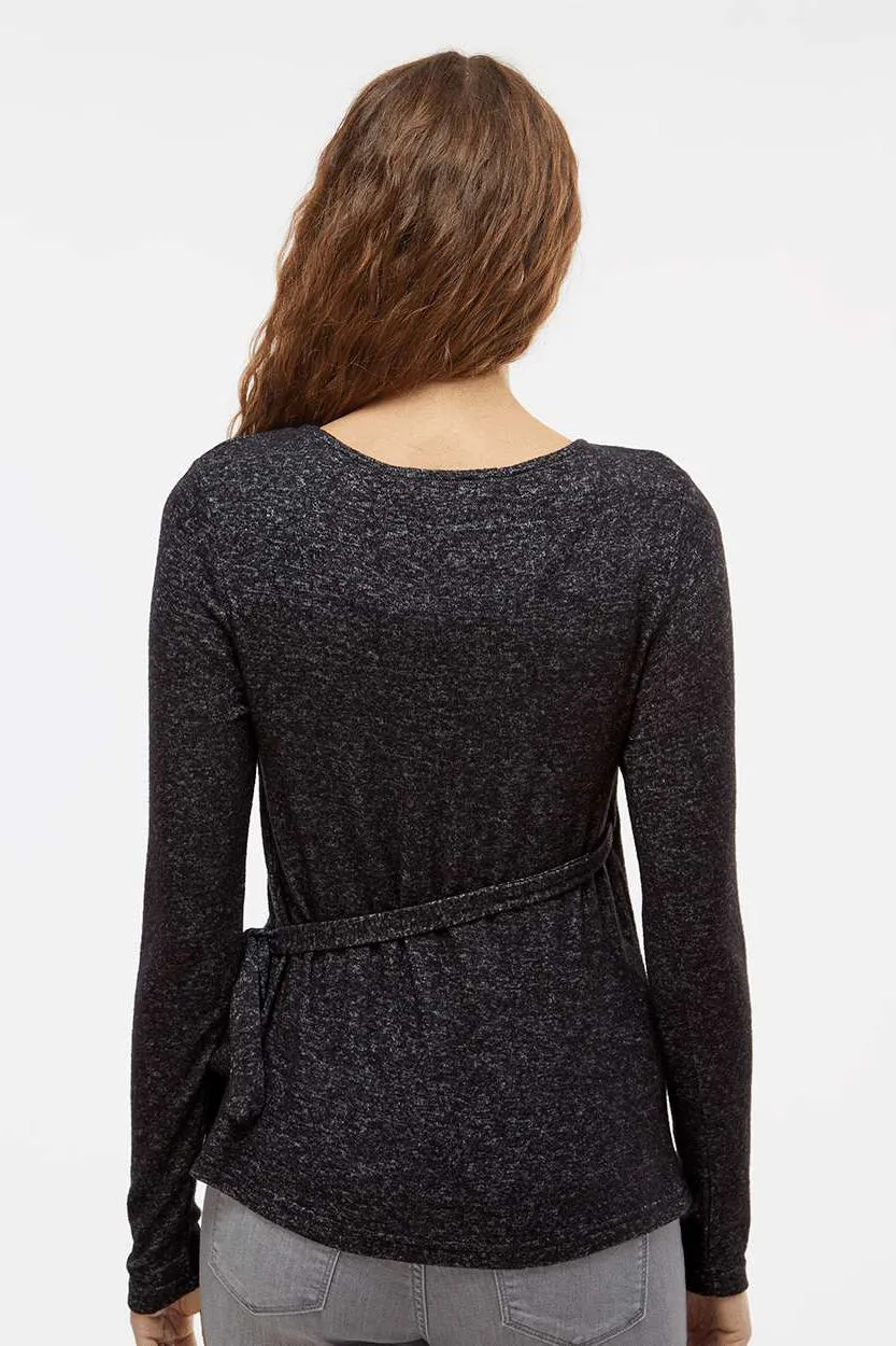 Boxercraft Womens Cuddle Wrap Sweatshirt - Heather Black - Closeout Clothing Boxercraft