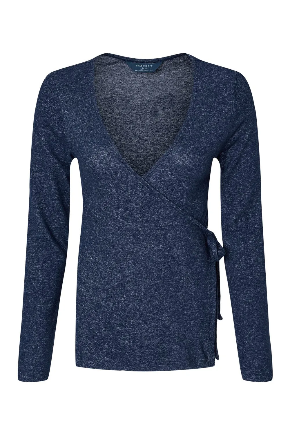 Boxercraft Womens Cuddle Wrap Sweatshirt - Heather Navy Blue - Closeout Clothing Boxercraft