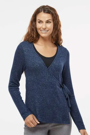 Boxercraft Womens Cuddle Wrap Sweatshirt - Heather Navy Blue - Closeout Clothing Boxercraft