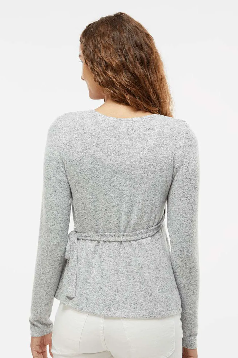 Boxercraft Womens Cuddle Wrap Sweatshirt - Heather Oxford Grey - Closeout Clothing Boxercraft