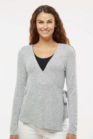 Boxercraft Womens Cuddle Wrap Sweatshirt - Heather Oxford Grey - Closeout Clothing Boxercraft