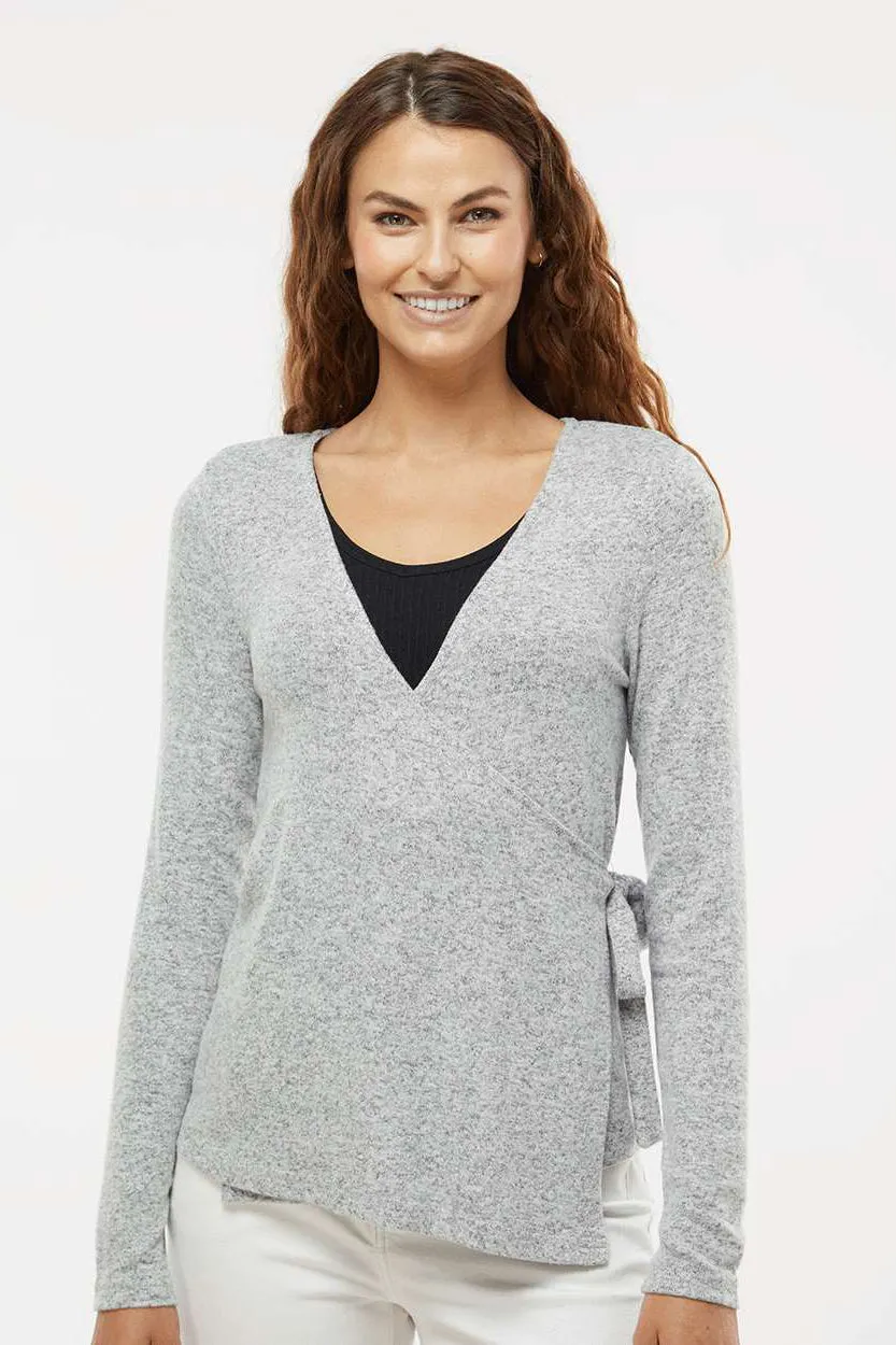 Boxercraft Womens Cuddle Wrap Sweatshirt - Heather Oxford Grey - Closeout Clothing Boxercraft
