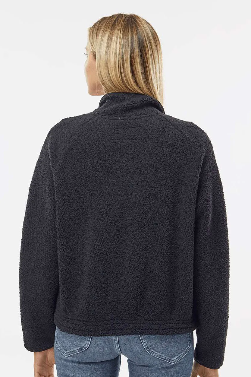 Boxercraft Womens Everest 1/4 Zip Sweatshirt w/ Pouch Pocket - Black Clothing Boxercraft
