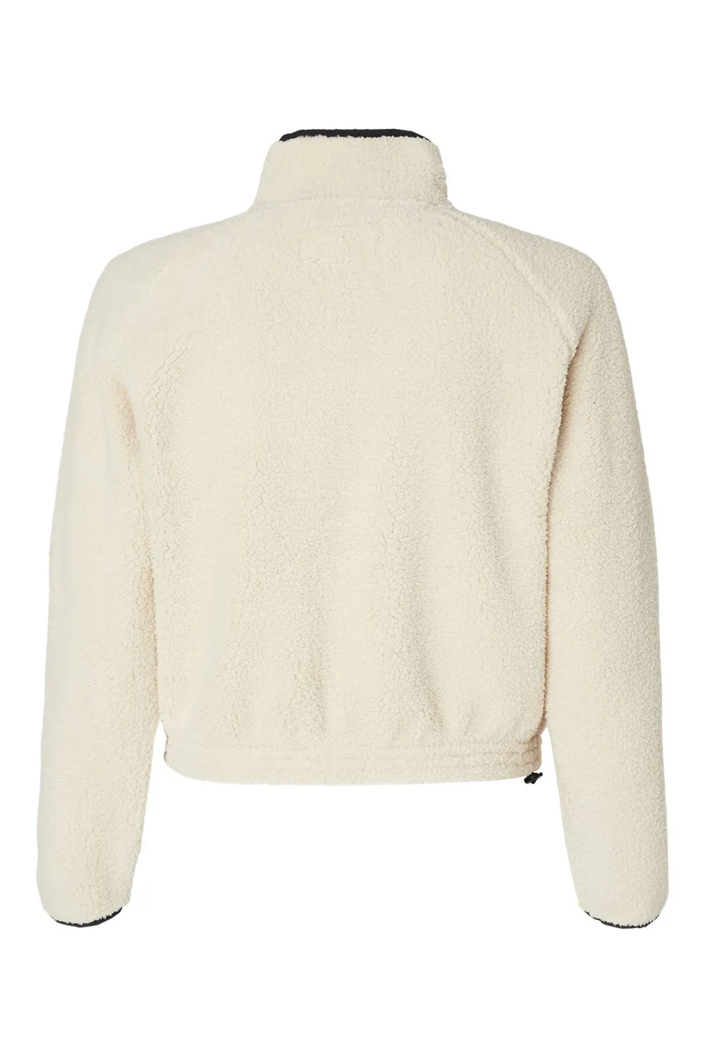 Boxercraft Womens Everest 1/4 Zip Sweatshirt w/ Pouch Pocket - Natural/Black Clothing Boxercraft