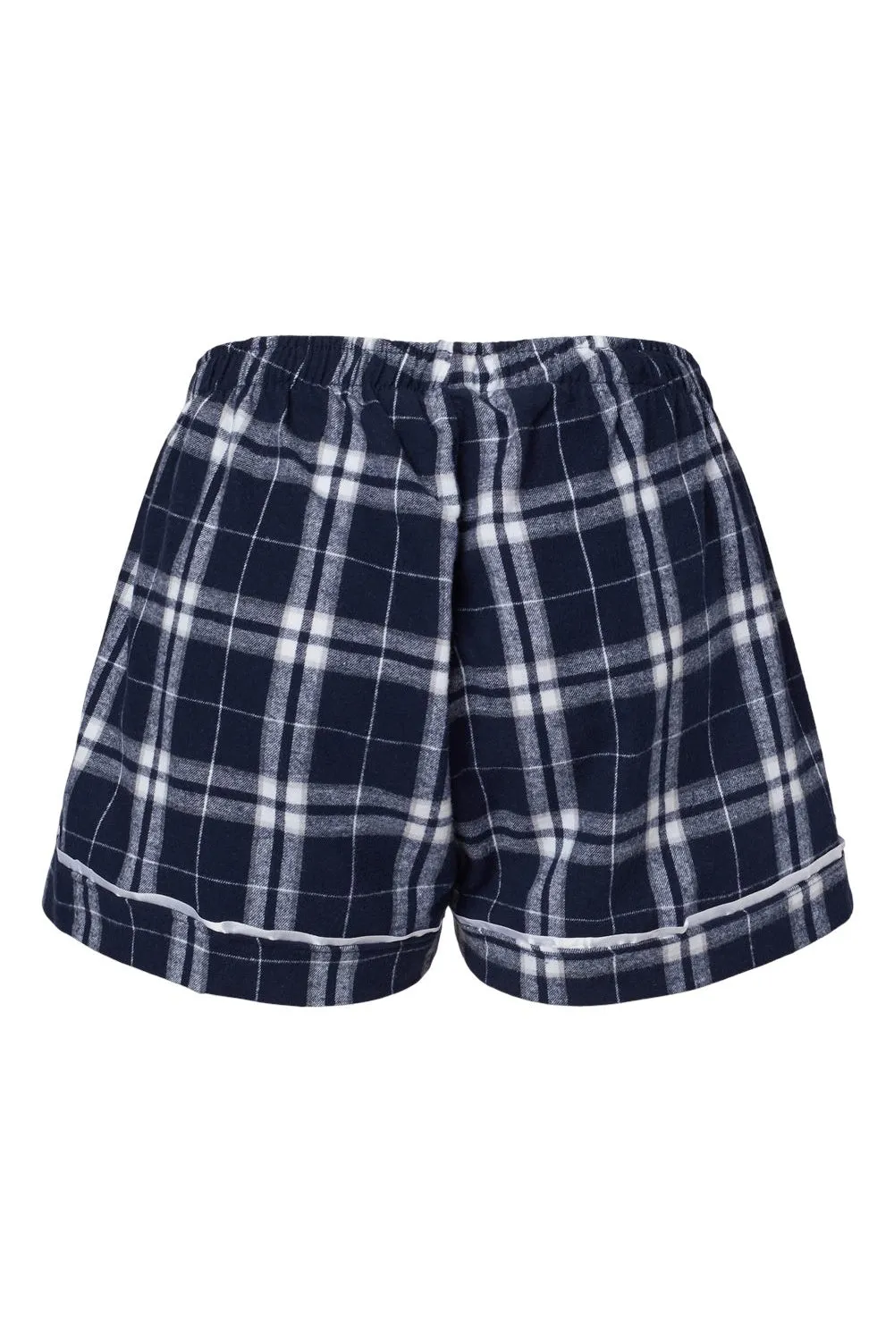 Boxercraft Womens Flannel Shorts - Navy Blue/Silver Grey Clothing Boxercraft