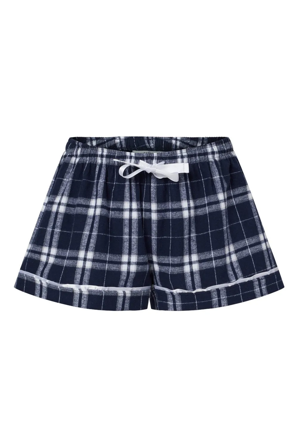 Boxercraft Womens Flannel Shorts - Navy Blue/Silver Grey Clothing Boxercraft