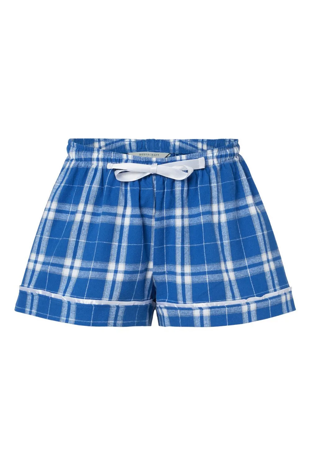 Boxercraft Womens Flannel Shorts - Royal Blue/Silver Grey Clothing Boxercraft