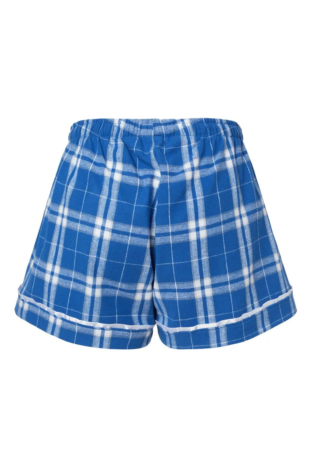 Boxercraft Womens Flannel Shorts - Royal Blue/Silver Grey Clothing Boxercraft
