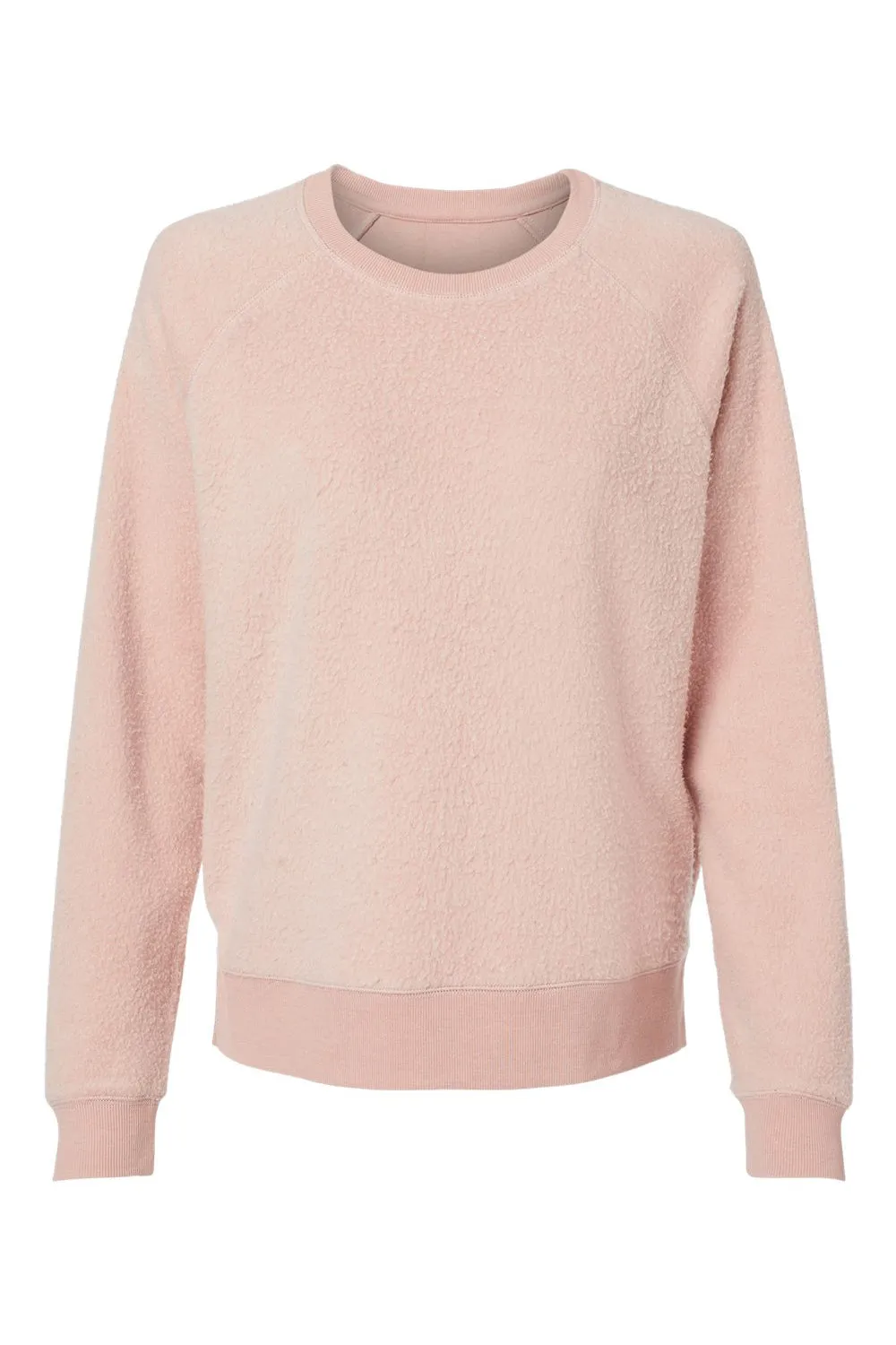 Boxercraft Womens Fleece Out Crewneck Sweatshirt - Blush Pink - Closeout Clothing Boxercraft