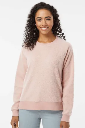 Boxercraft Womens Fleece Out Crewneck Sweatshirt - Blush Pink - Closeout Clothing Boxercraft