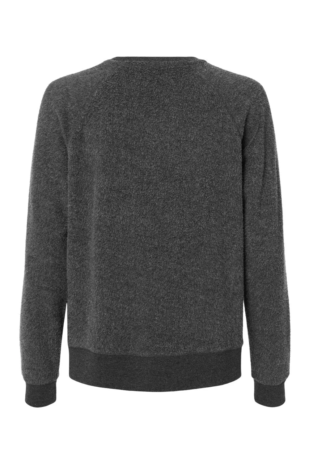 Boxercraft Womens Fleece Out Crewneck Sweatshirt - Charcoal Grey - Closeout Clothing Boxercraft