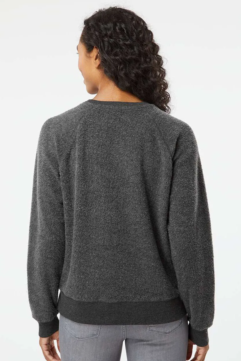 Boxercraft Womens Fleece Out Crewneck Sweatshirt - Charcoal Grey - Closeout Clothing Boxercraft