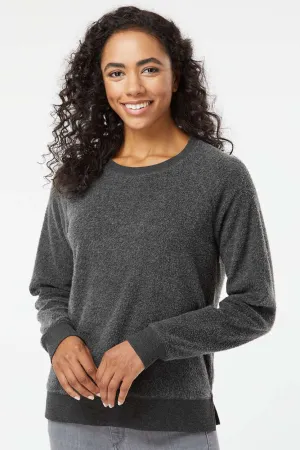 Boxercraft Womens Fleece Out Crewneck Sweatshirt - Charcoal Grey - Closeout Clothing Boxercraft