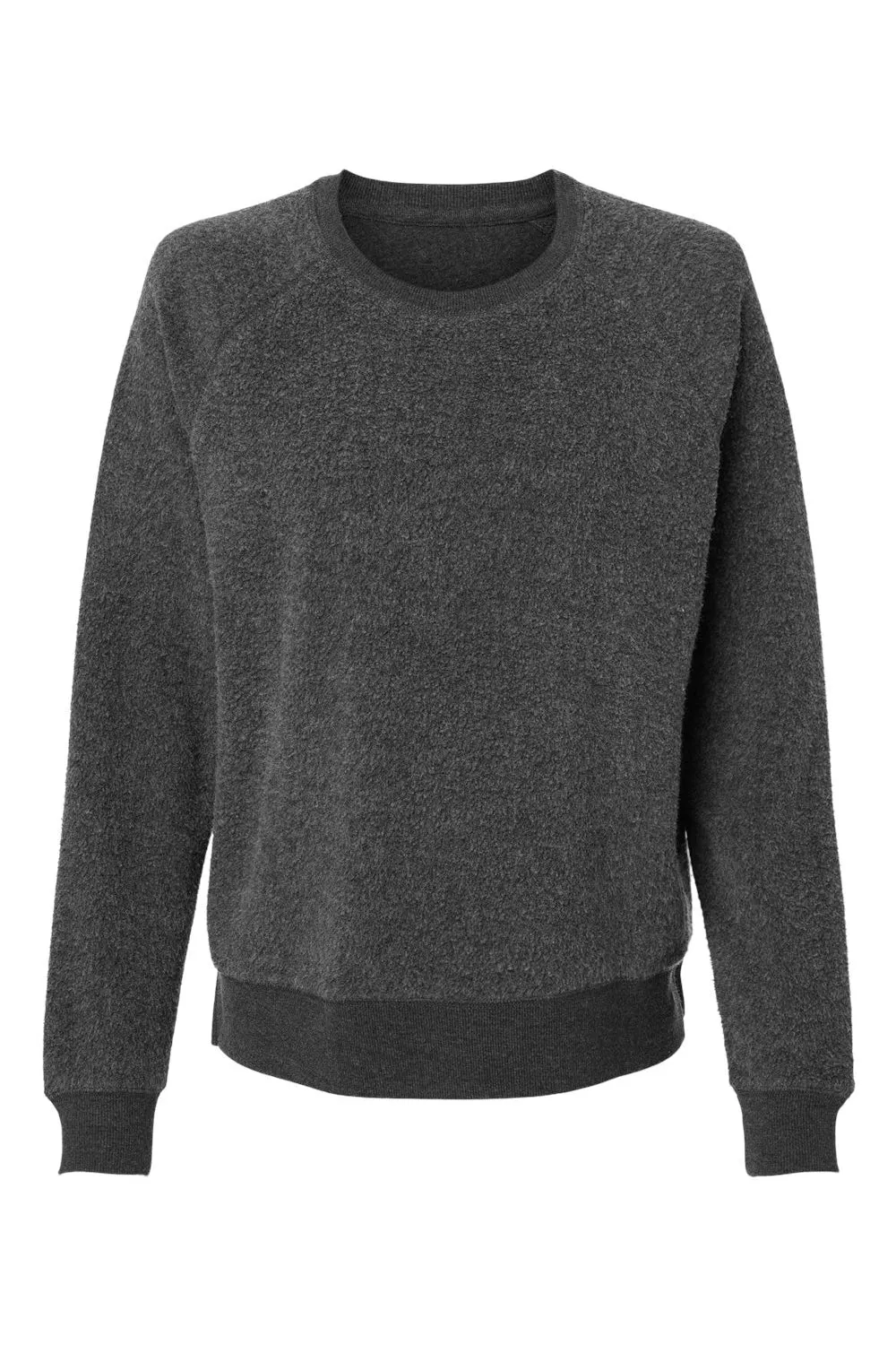 Boxercraft Womens Fleece Out Crewneck Sweatshirt - Charcoal Grey - Closeout Clothing Boxercraft