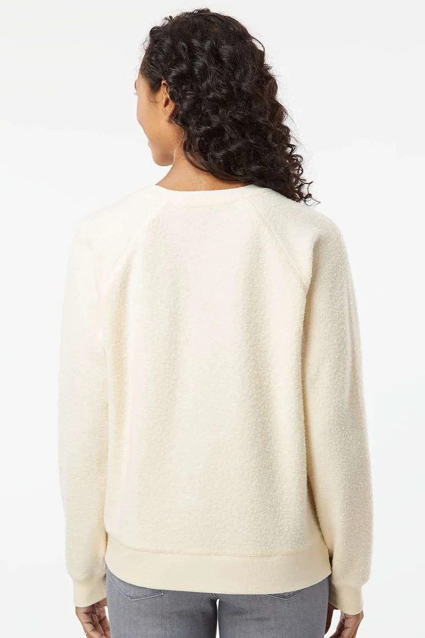 Boxercraft Womens Fleece Out Crewneck Sweatshirt - Natural - Closeout Clothing Boxercraft
