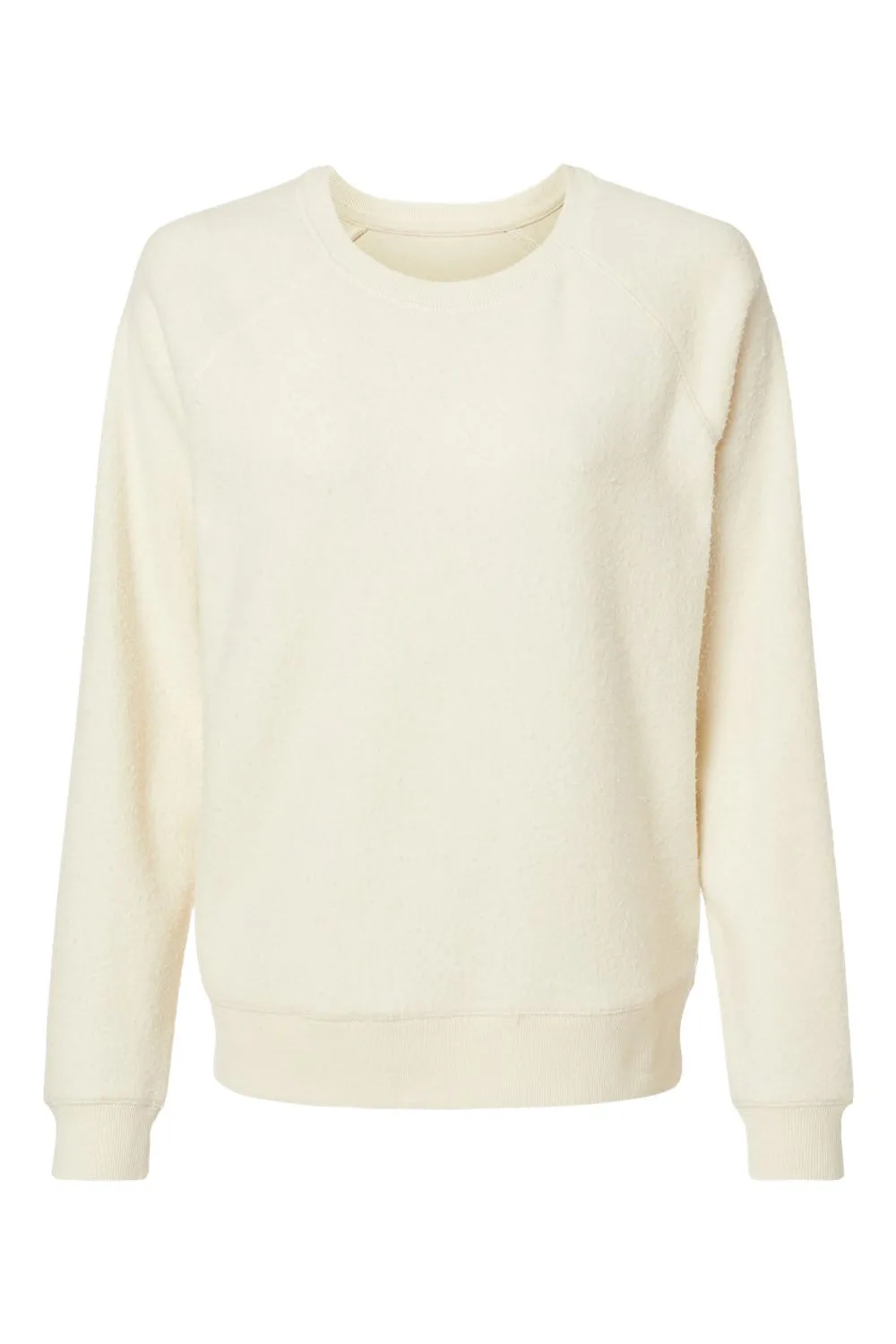 Boxercraft Womens Fleece Out Crewneck Sweatshirt - Natural - Closeout Clothing Boxercraft