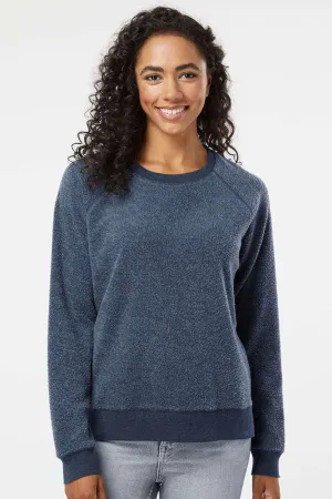 Boxercraft Womens Fleece Out Crewneck Sweatshirt - Navy Blue - Closeout Clothing Boxercraft
