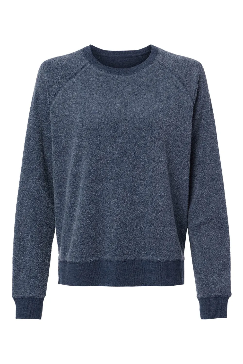 Boxercraft Womens Fleece Out Crewneck Sweatshirt - Navy Blue - Closeout Clothing Boxercraft