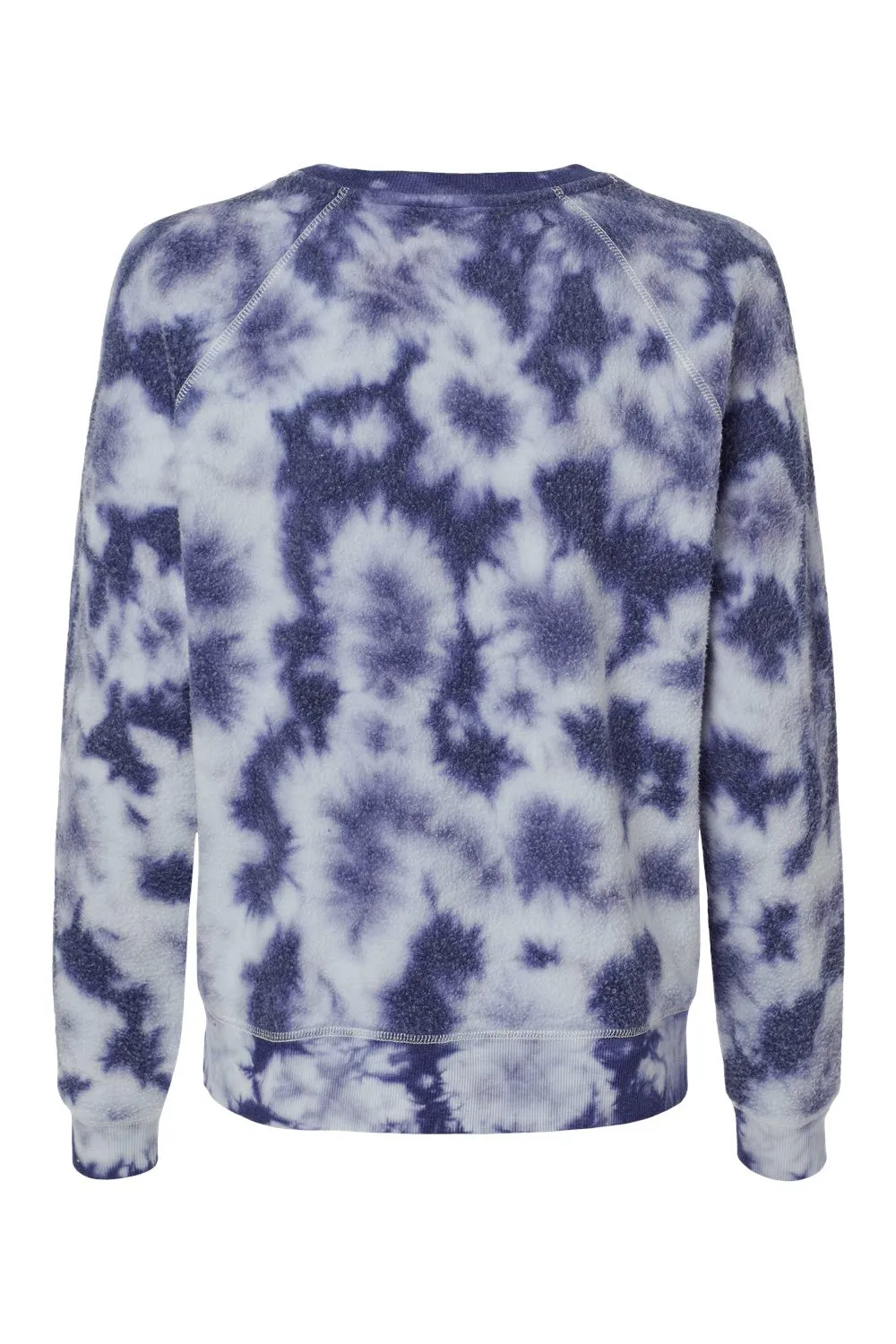 Boxercraft Womens Fleece Out Crewneck Sweatshirt - Navy Blue Tie-Dye - Closeout Clothing Boxercraft