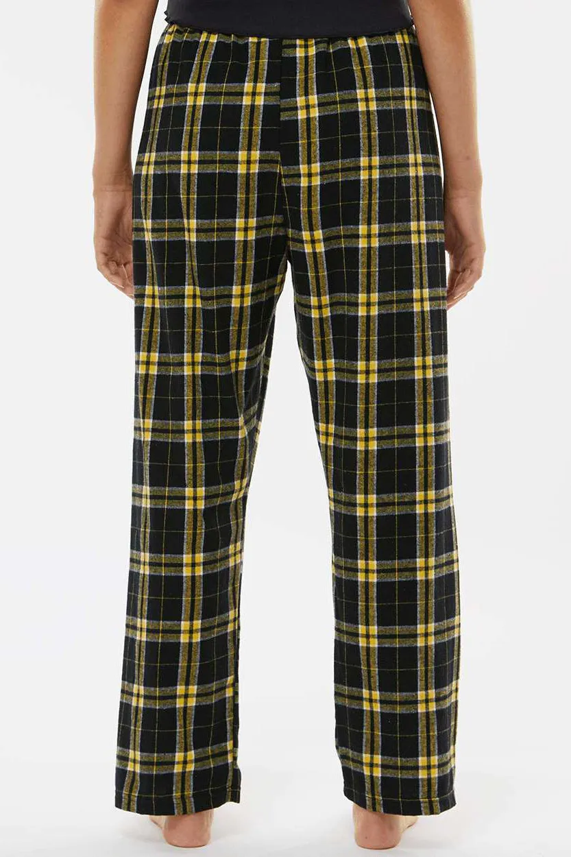 Boxercraft Womens Haley Flannel Pants w/ Pockets - Black/Gold Clothing Boxercraft