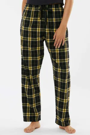 Boxercraft Womens Haley Flannel Pants w/ Pockets - Black/Gold Clothing Boxercraft
