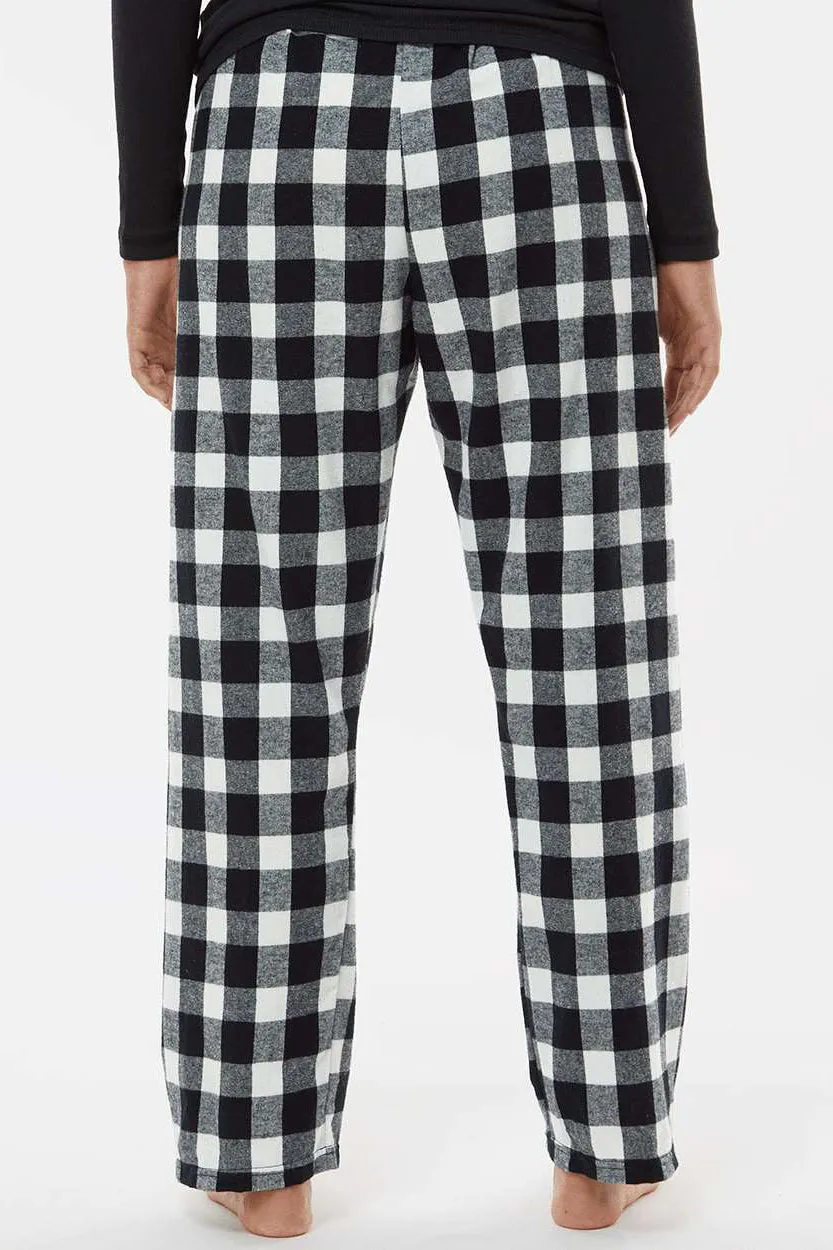 Boxercraft Womens Haley Flannel Pants w/ Pockets - Black/White Buffalo Plaid Clothing Boxercraft
