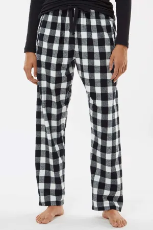 Boxercraft Womens Haley Flannel Pants w/ Pockets - Black/White Buffalo Plaid Clothing Boxercraft