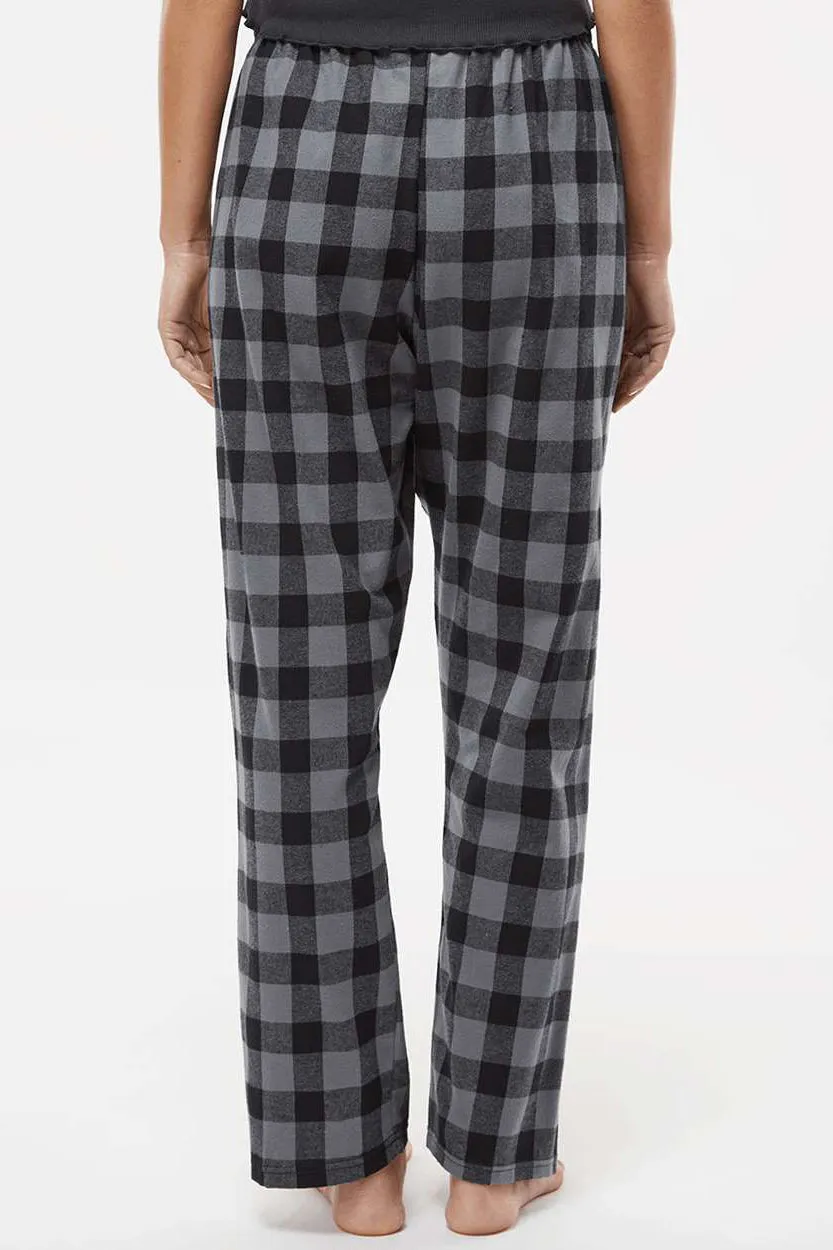 Boxercraft Womens Haley Flannel Pants w/ Pockets - Charcoal Grey/Black Buffalo Clothing Boxercraft