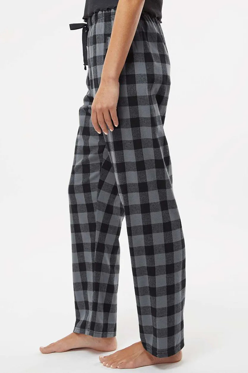 Boxercraft Womens Haley Flannel Pants w/ Pockets - Charcoal Grey/Black Buffalo Clothing Boxercraft