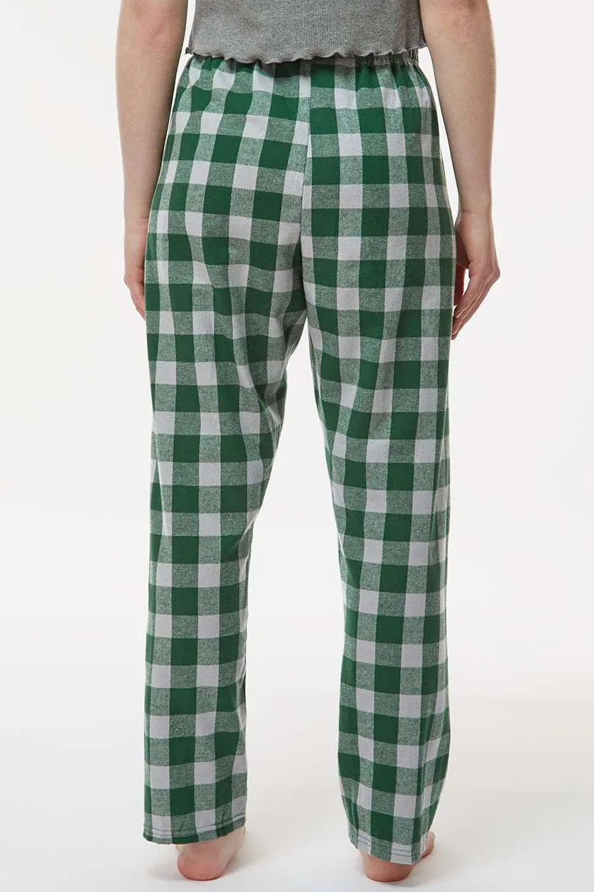 Boxercraft Womens Haley Flannel Pants w/ Pockets - Green/Oxford Grey Buffalo Clothing Boxercraft