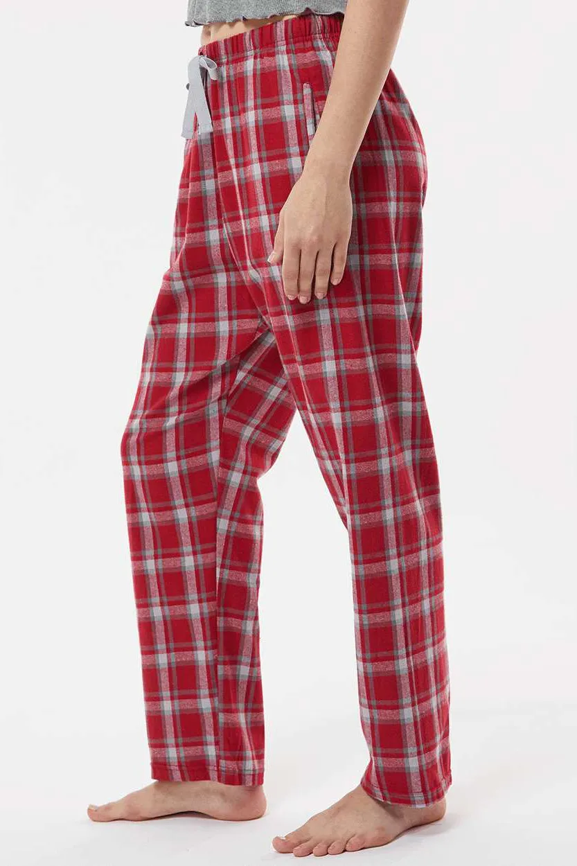 Boxercraft Womens Haley Flannel Pants w/ Pockets - Heritage Garnet Red Plaid Clothing Boxercraft