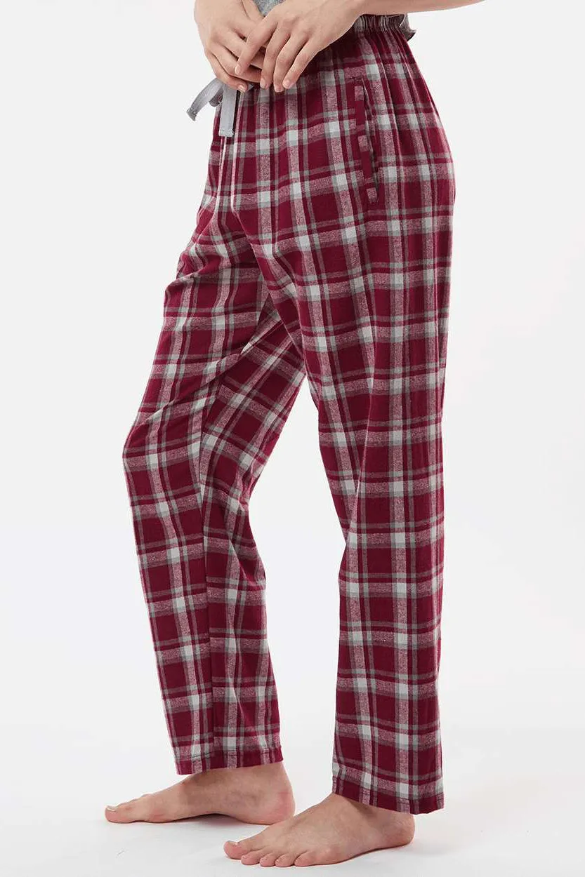 Boxercraft Womens Haley Flannel Pants w/ Pockets - Heritage Maroon Plaid Clothing Boxercraft