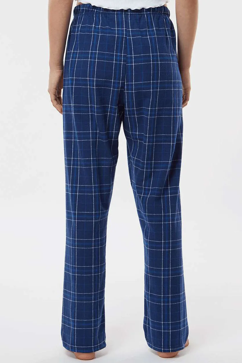 Boxercraft Womens Haley Flannel Pants w/ Pockets - Navy Blue Field Day Plaid Clothing Boxercraft