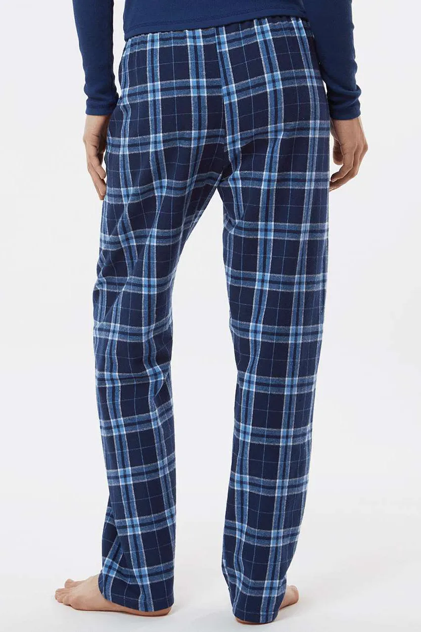 Boxercraft Womens Haley Flannel Pants w/ Pockets - Navy Blue/Columbia Blue Clothing Boxercraft