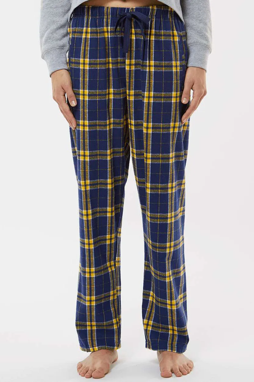 Boxercraft Womens Haley Flannel Pants w/ Pockets - Navy Blue/Gold Clothing Boxercraft