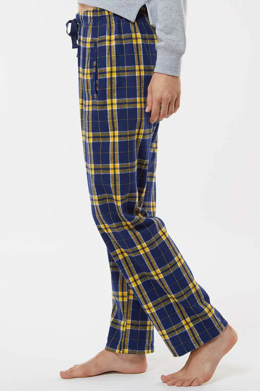 Boxercraft Womens Haley Flannel Pants w/ Pockets - Navy Blue/Gold Clothing Boxercraft