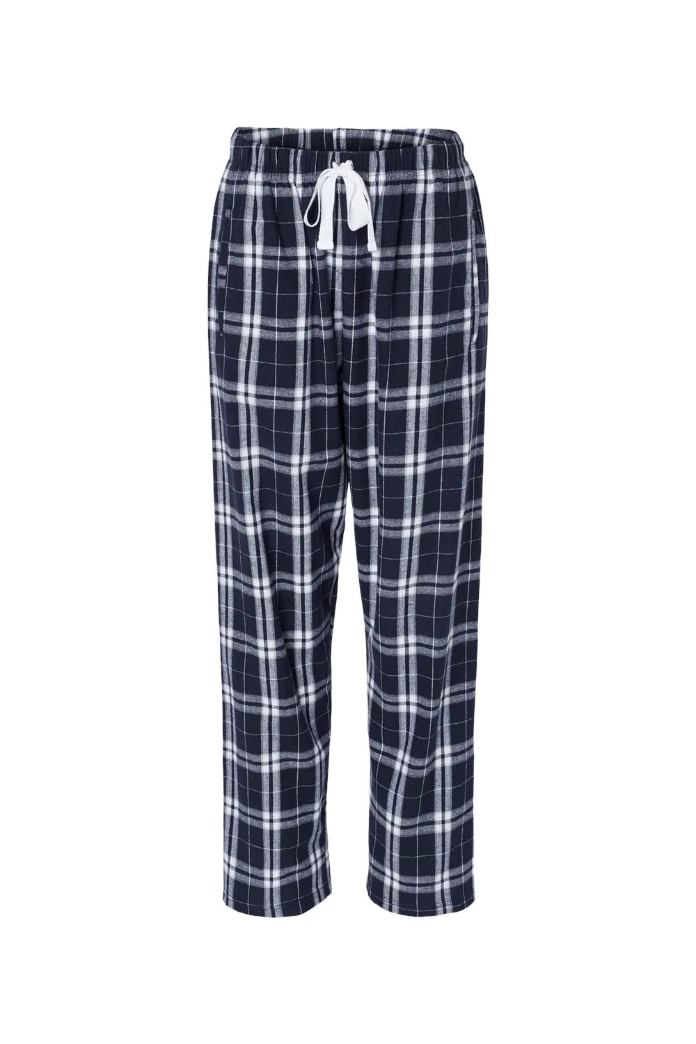 Boxercraft Womens Haley Flannel Pants w/ Pockets - Navy Blue/Silver Grey Clothing Boxercraft