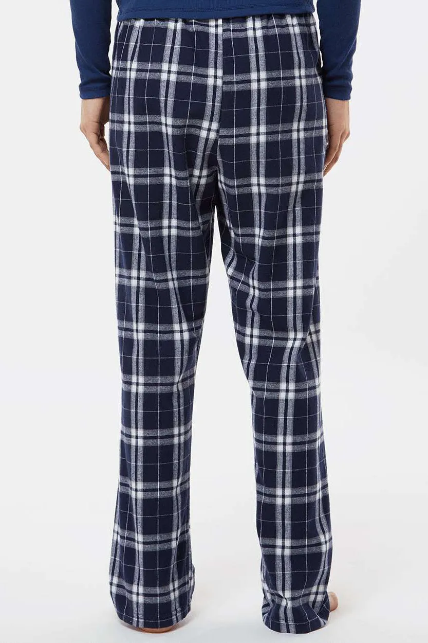 Boxercraft Womens Haley Flannel Pants w/ Pockets - Navy Blue/Silver Grey Clothing Boxercraft